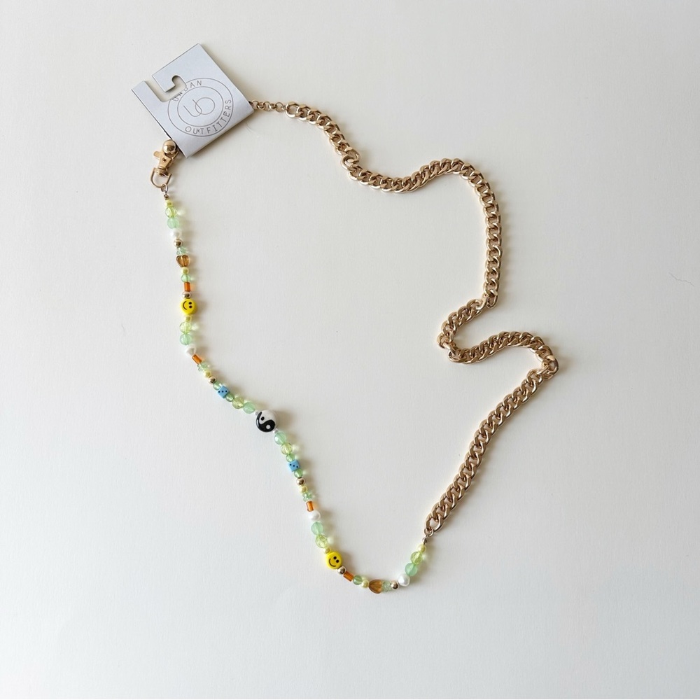 Urban Outfitters NWT Gold Y2K Mixed Beaded Chunky Chain Belt